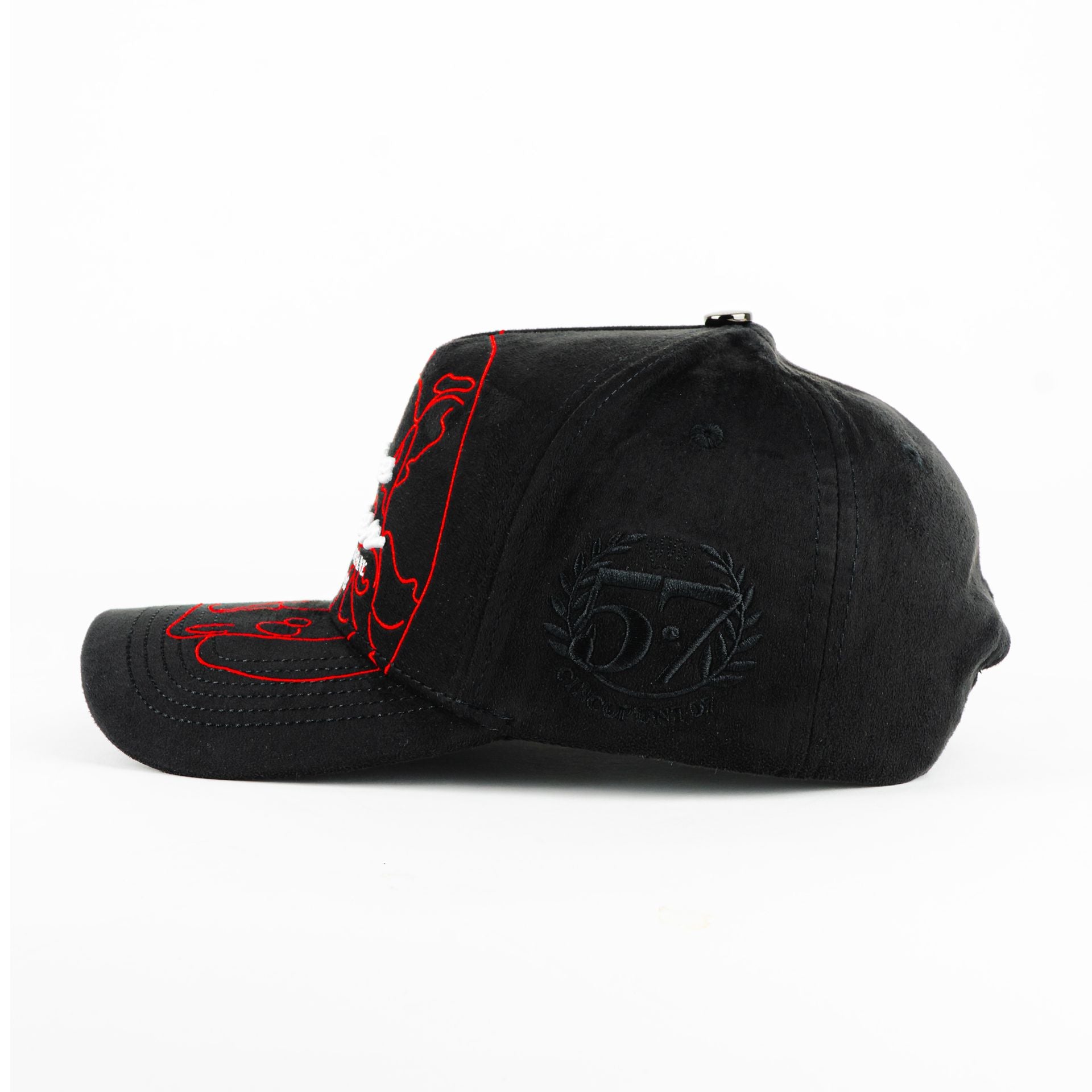 Gorra 5.7 SKULL RED FVSVN CURVA BLACK | Snapback Visera Curva