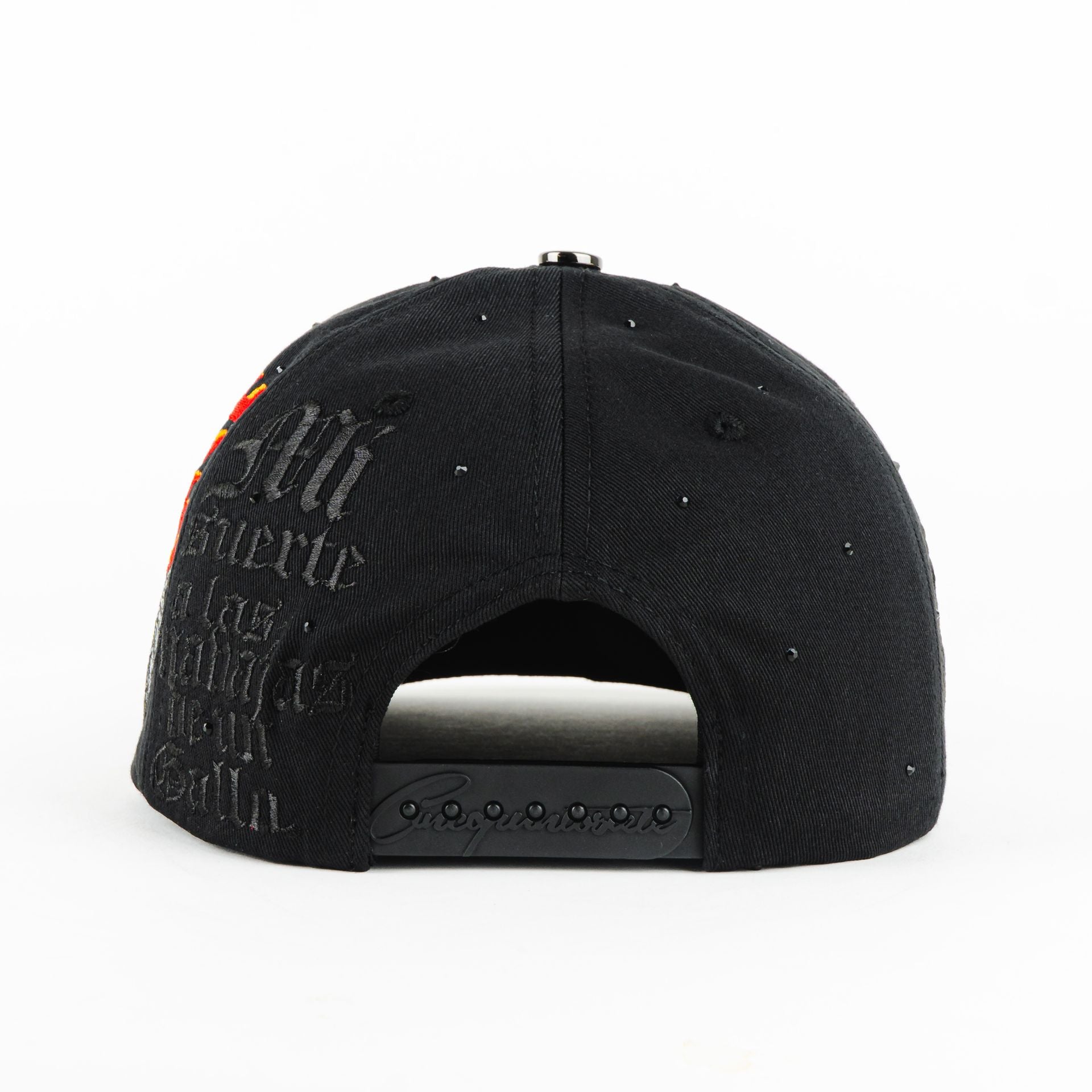 Gorra 5.7 SKULL ROOSTER FLAMES BLACK | Snapback Visera Semicurva