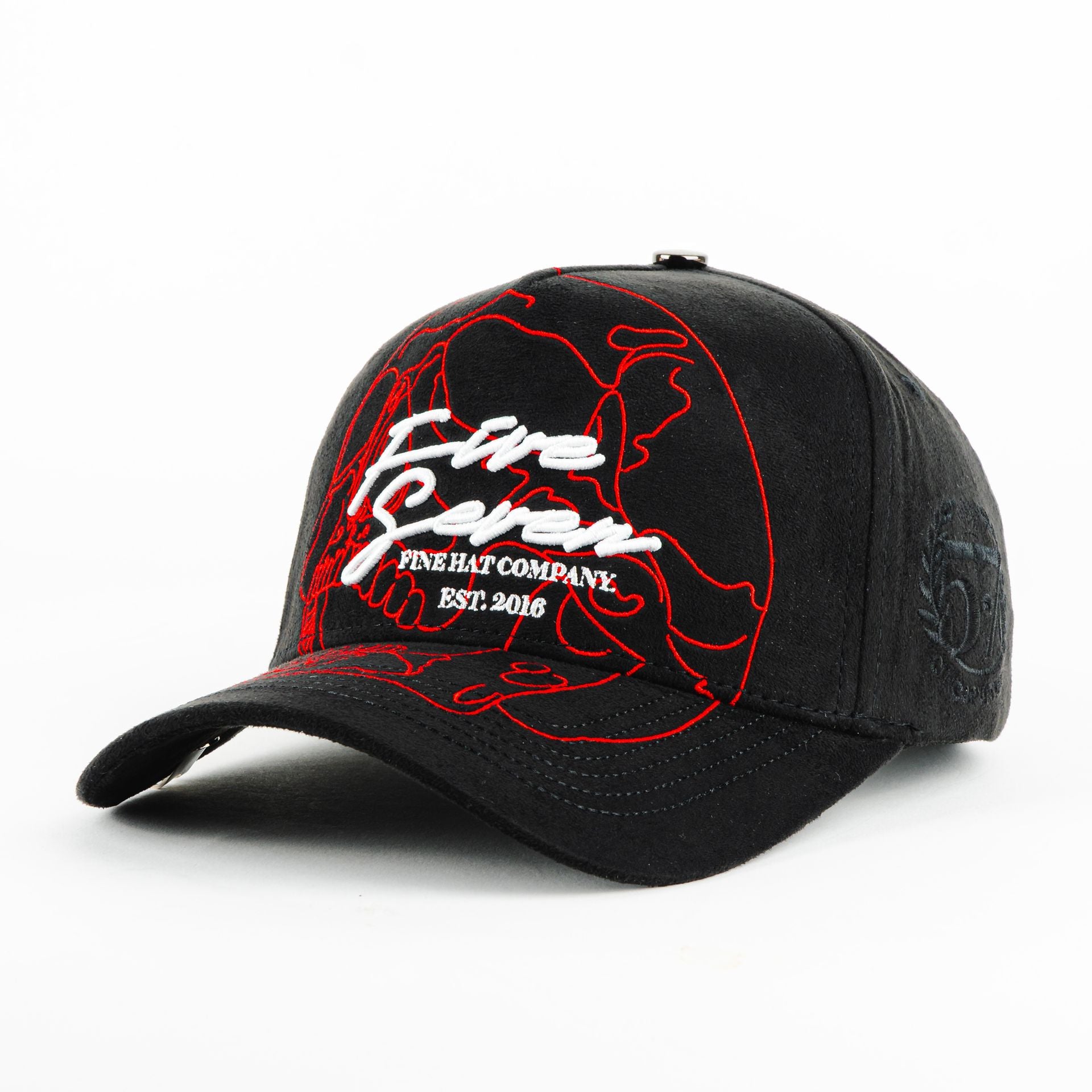 Gorra 5.7 SKULL RED FVSVN CURVA BLACK | Snapback Visera Curva