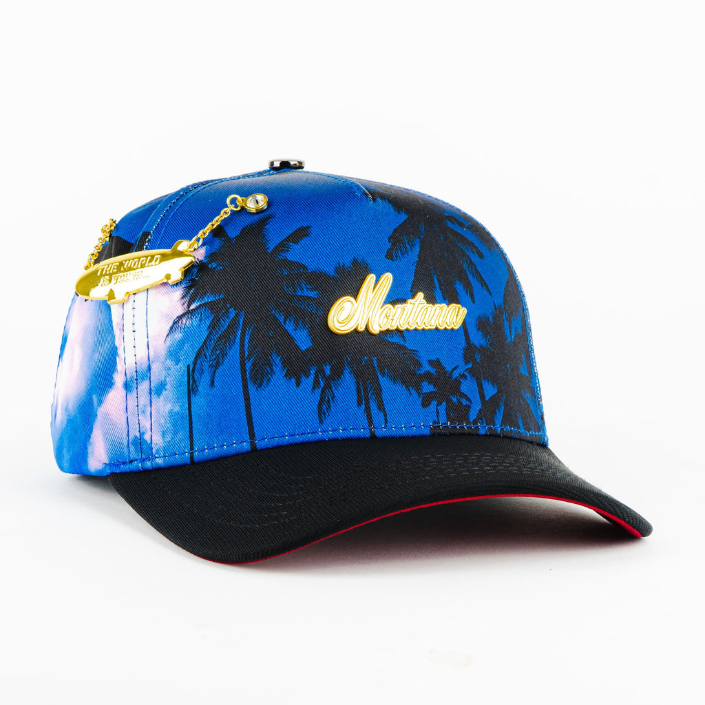 Gorra 5.7 PLACA MONTANA PALMERA BLUE/BLACK | Snapback Visera Semicurva