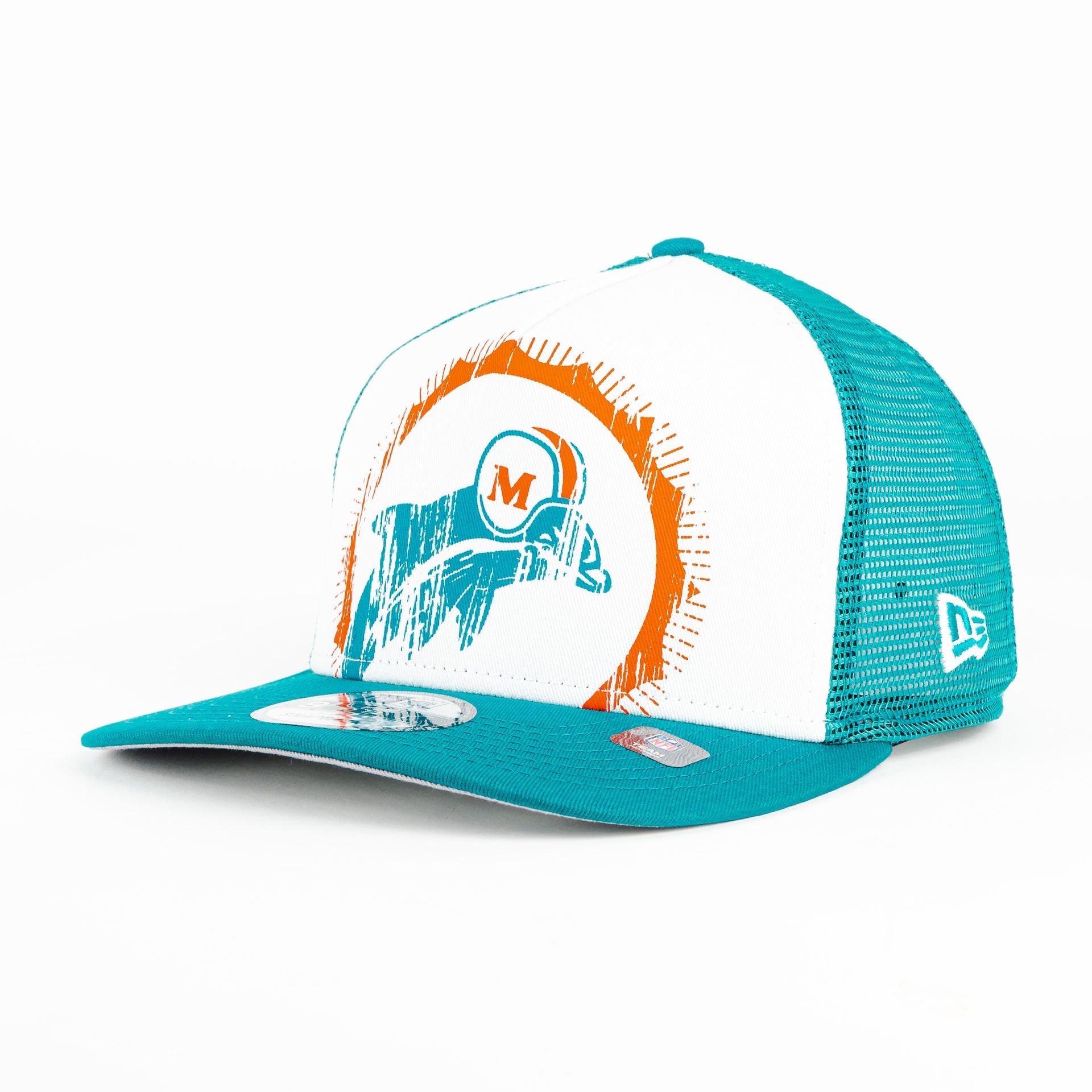 Gorra New Era DOLPHINES MESH WHT/TEAL 940F | Snapback Visera Semicurva