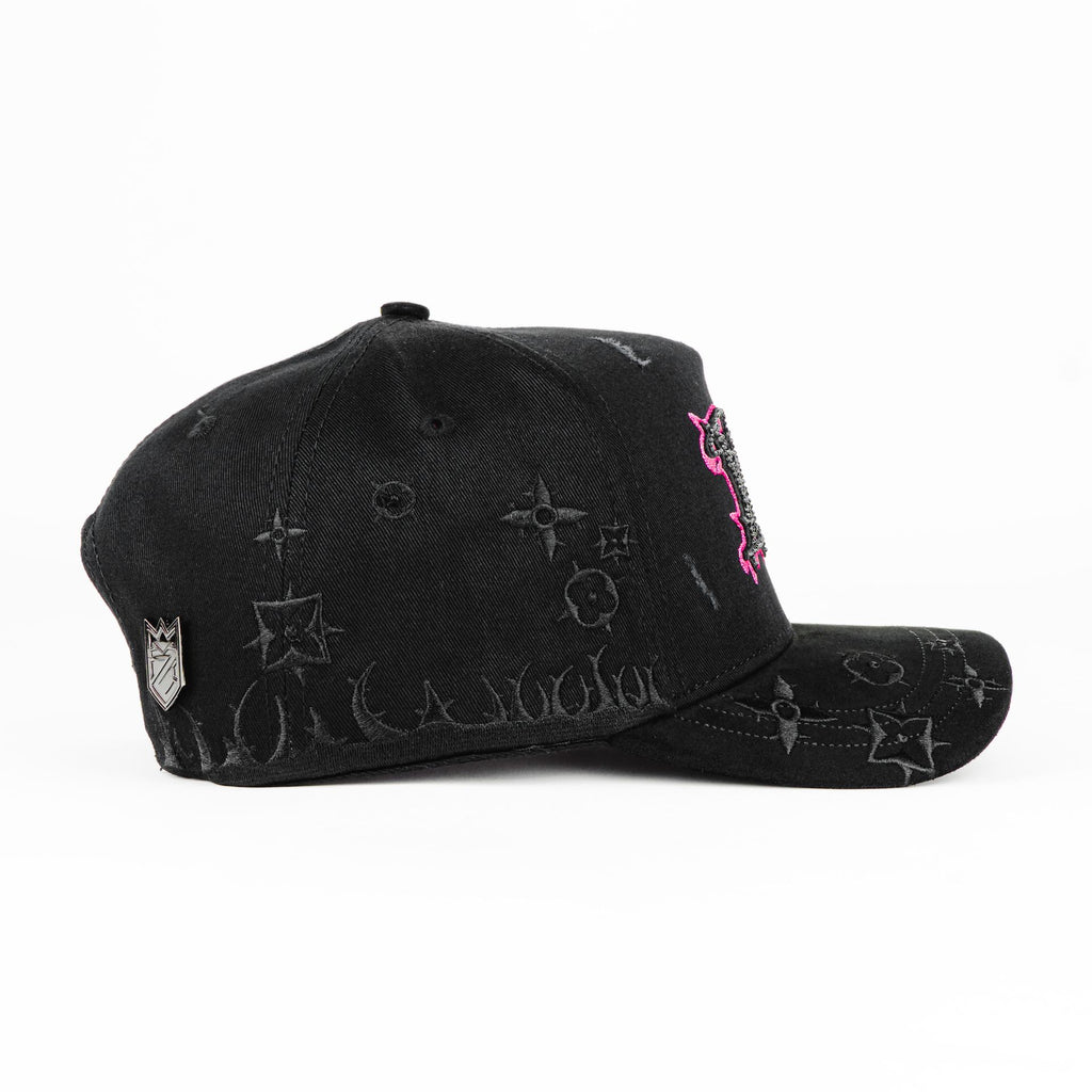 Gorra Mz Hats MURAKAMI LV BLACK | Snapback Visera Semicurva