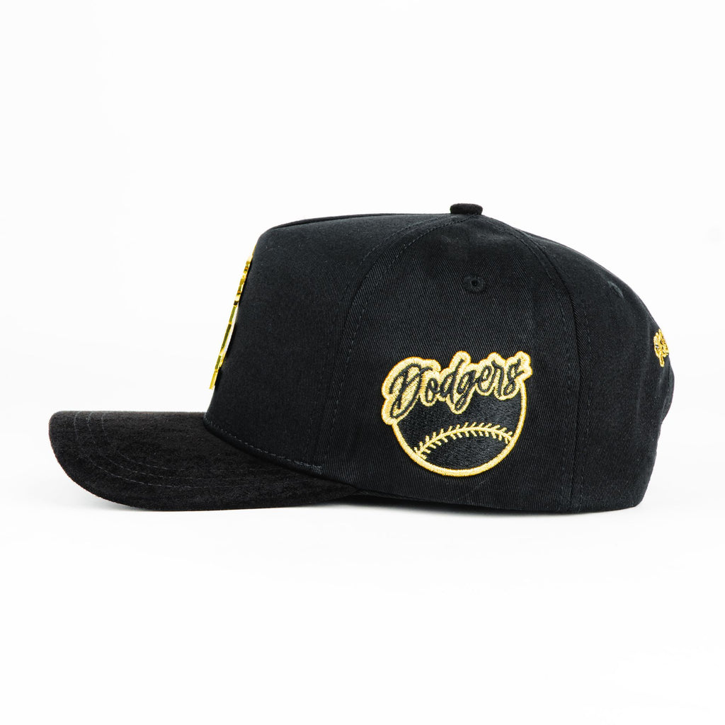 Gorra Mz Hats LA GOLD EDITION BLACK | Snapback Visera Semicurva