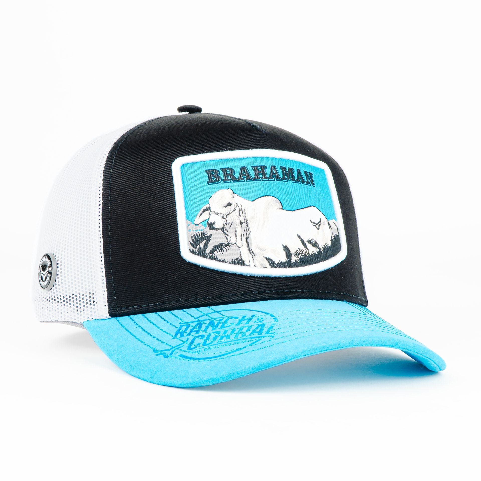Gorra Ranch&Corral GANADERO 03 BRAHAMAN BLK/BLUE | Snapback Visera Curva