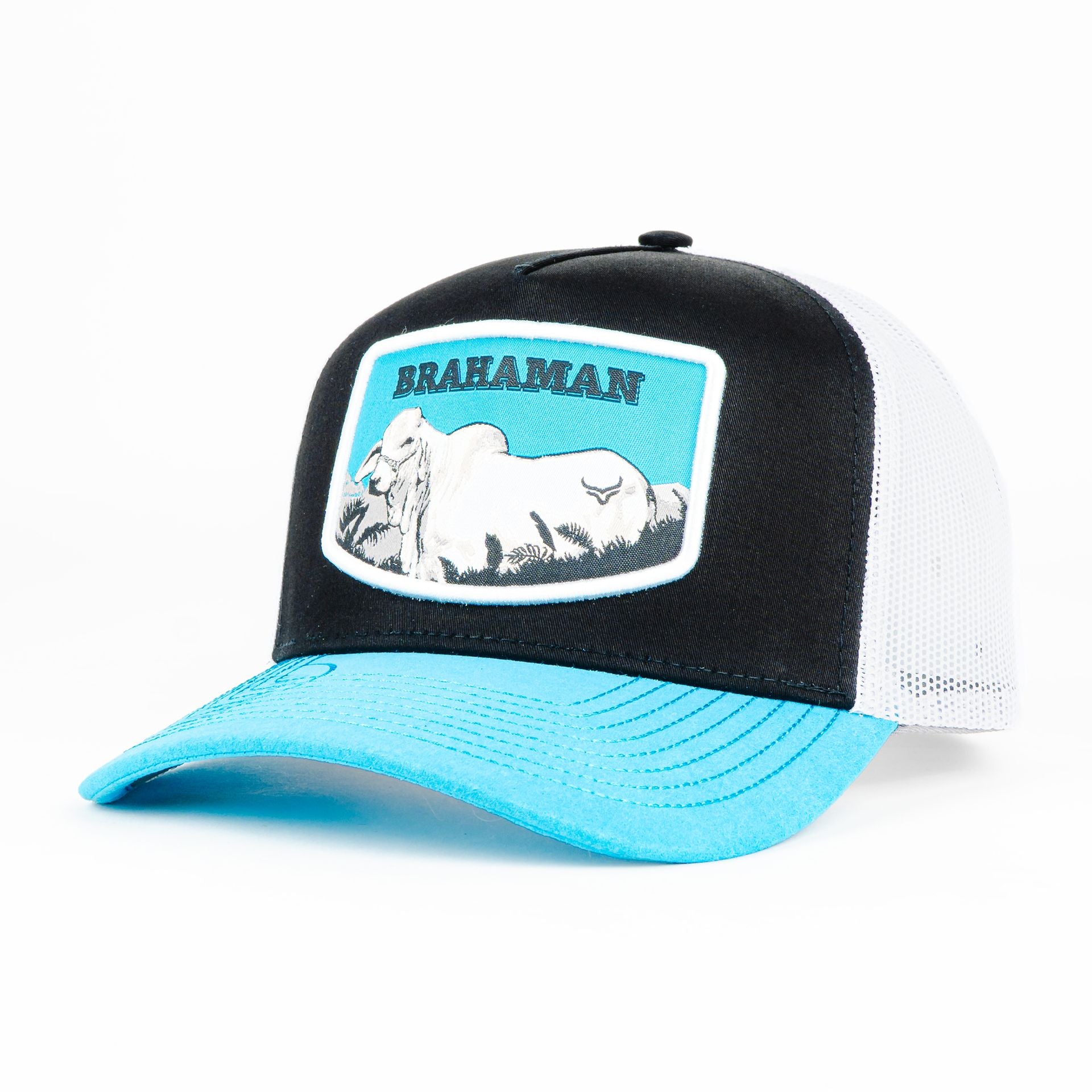 Gorra Ranch&Corral GANADERO 03 BRAHAMAN BLK/BLUE | Snapback Visera Curva