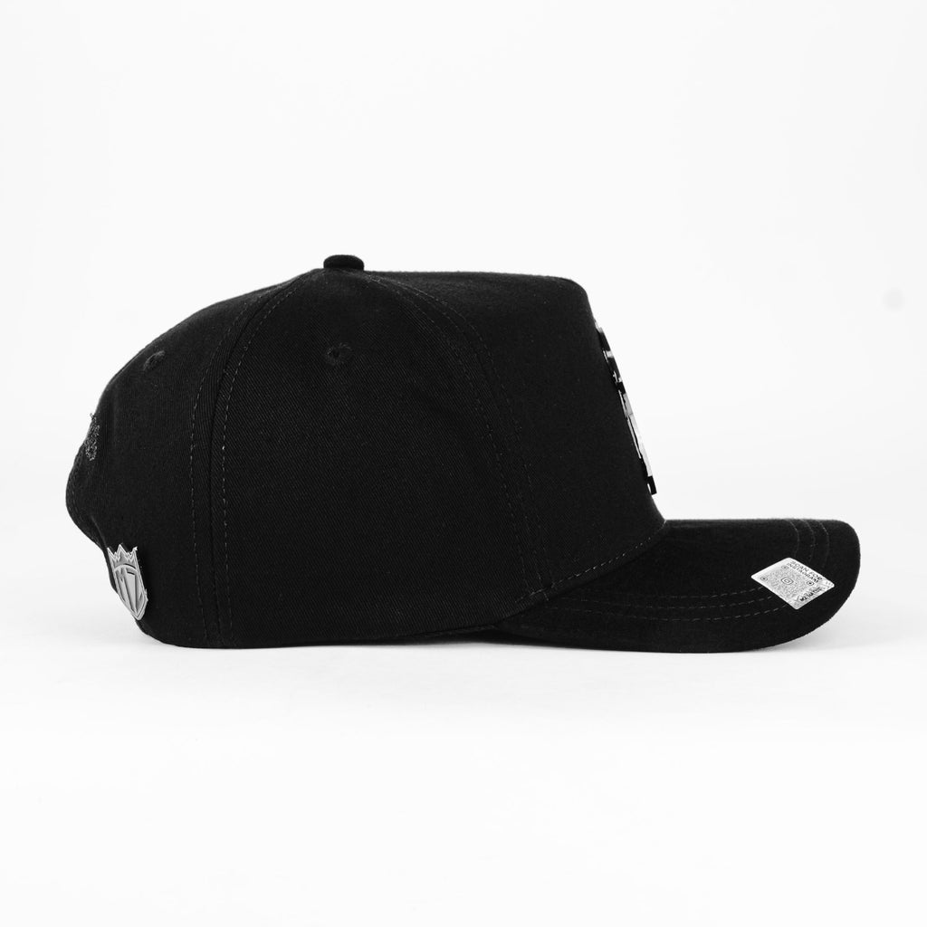 Gorra Mz Hats NY S ALL BLACK VISOR SUEDE | Snapback Visera Semicurva