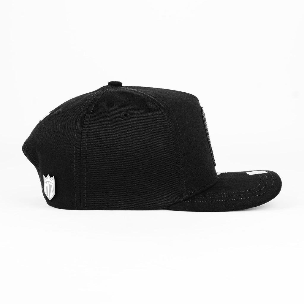 Gorra Mz Hats MEXICO CROME FLAMES BLK/SILVER | Snapback Visera Semicurva