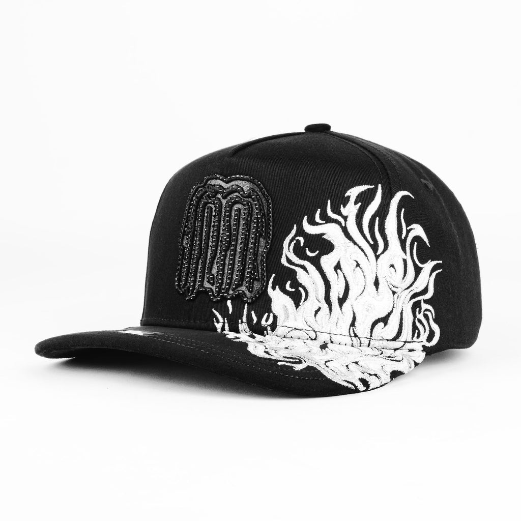 Gorra Mz Hats MEXICO CROME FLAMES BLK/SILVER | Snapback Visera Semicurva