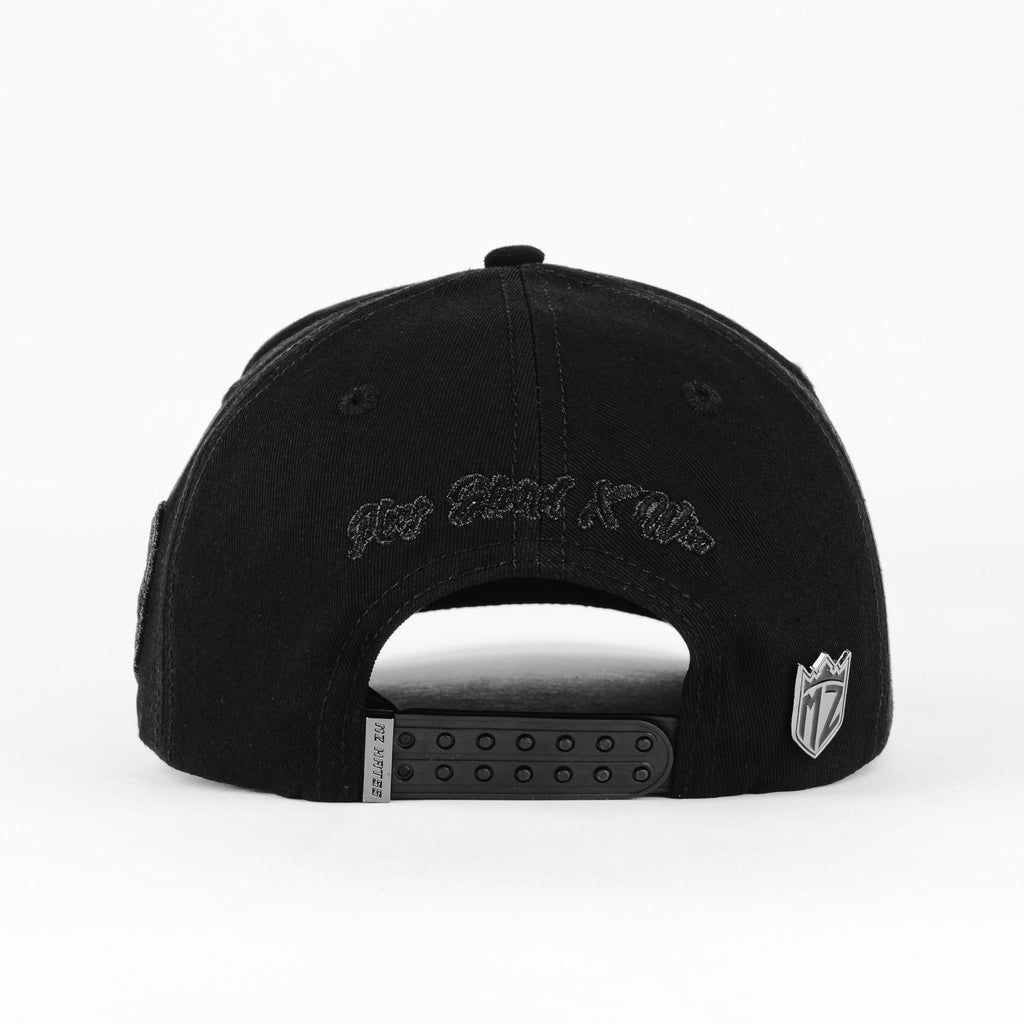 Gorra Mz Hats NY S ALL BLACK VISOR SUEDE | Snapback Visera Semicurva
