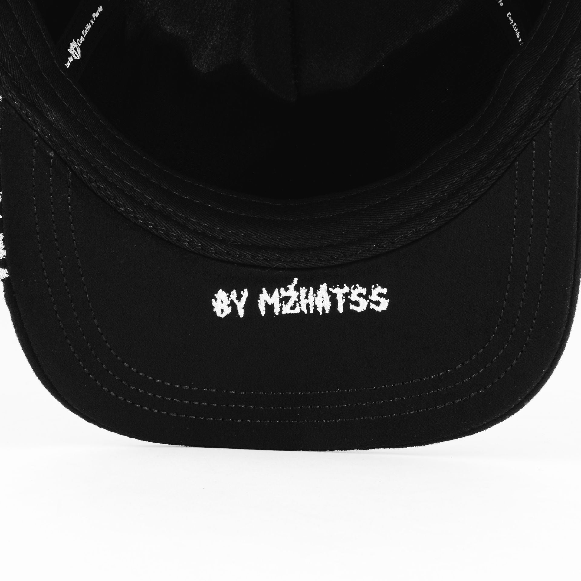 Gorra Mz Hats LA FLAMES BLACK VISOR SUEDE | Snapback Visera Semicurva