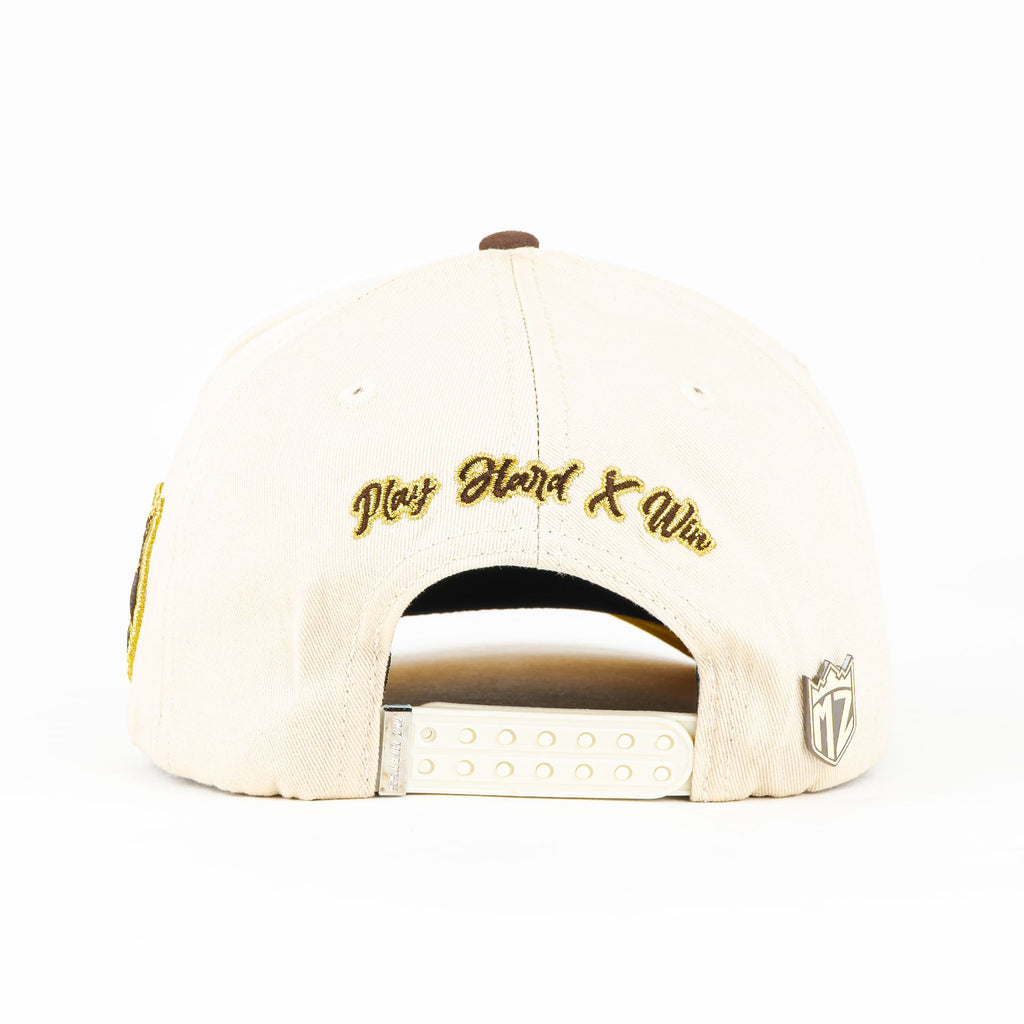 Gorra Mz Hats MAKING SD BEIGE/BROWN VISOR SUEDE | Snapback Visera Semicurva