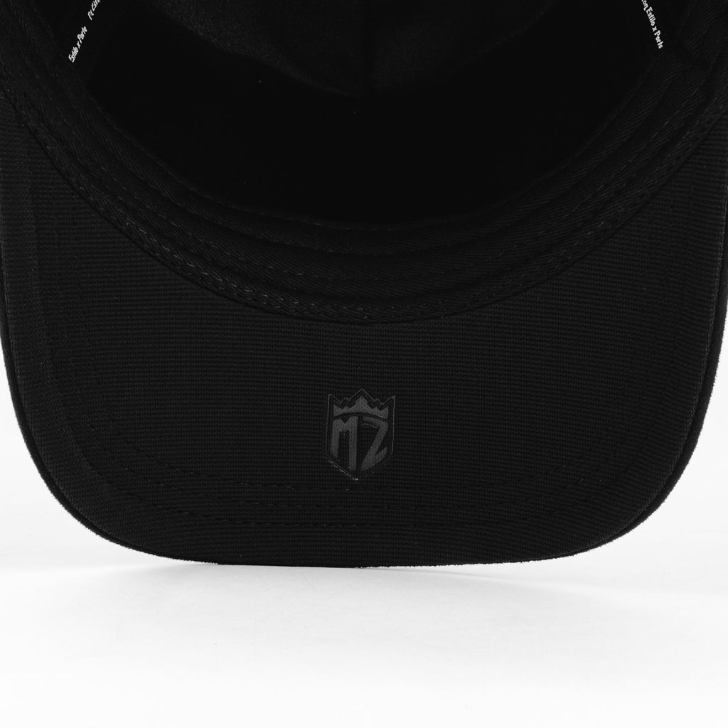 Gorra Mz Hats NY S ALL BLACK VISOR SUEDE | Snapback Visera Semicurva
