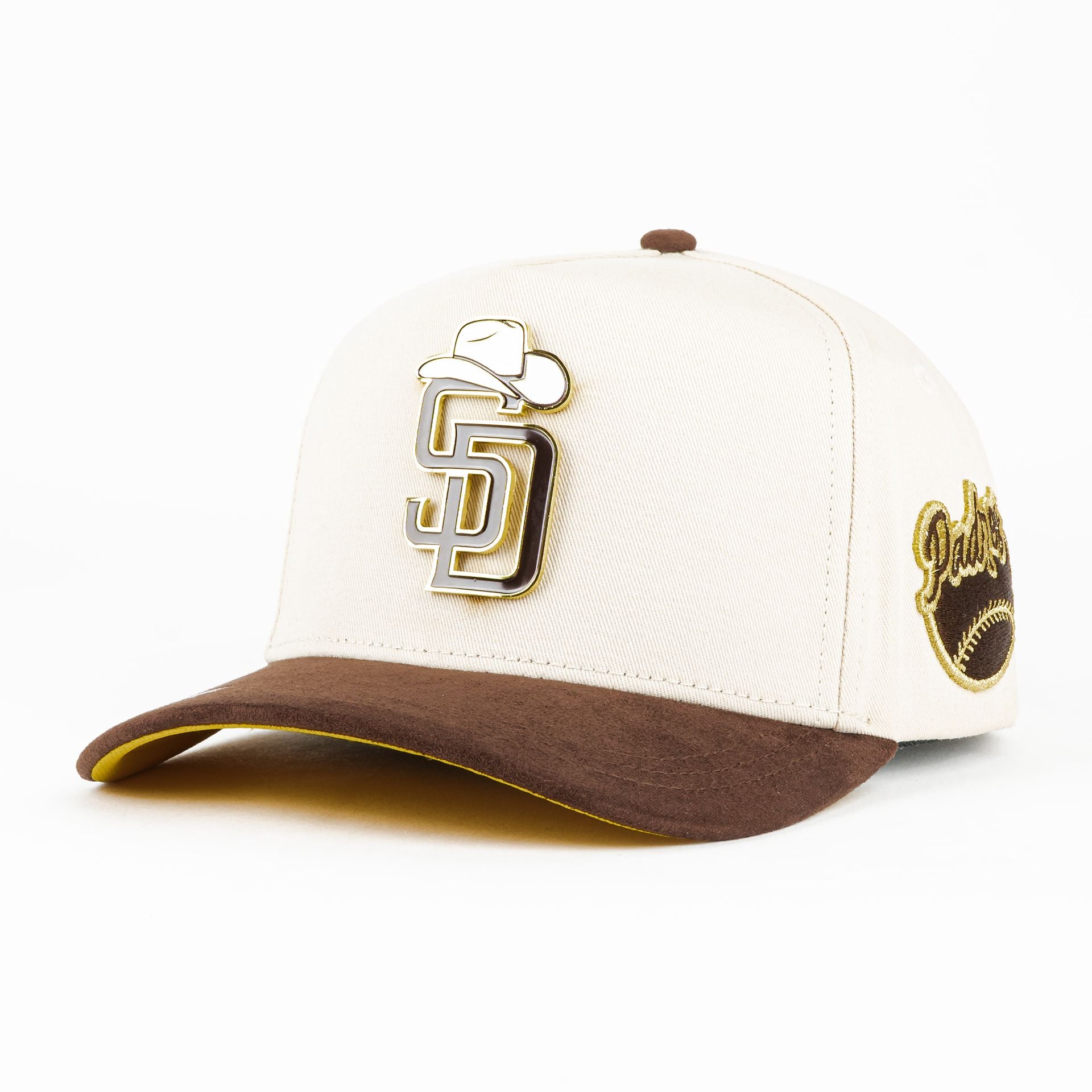 Gorra Mz Hats MAKING SD BEIGE/BROWN VISOR SUEDE | Snapback Visera Semicurva