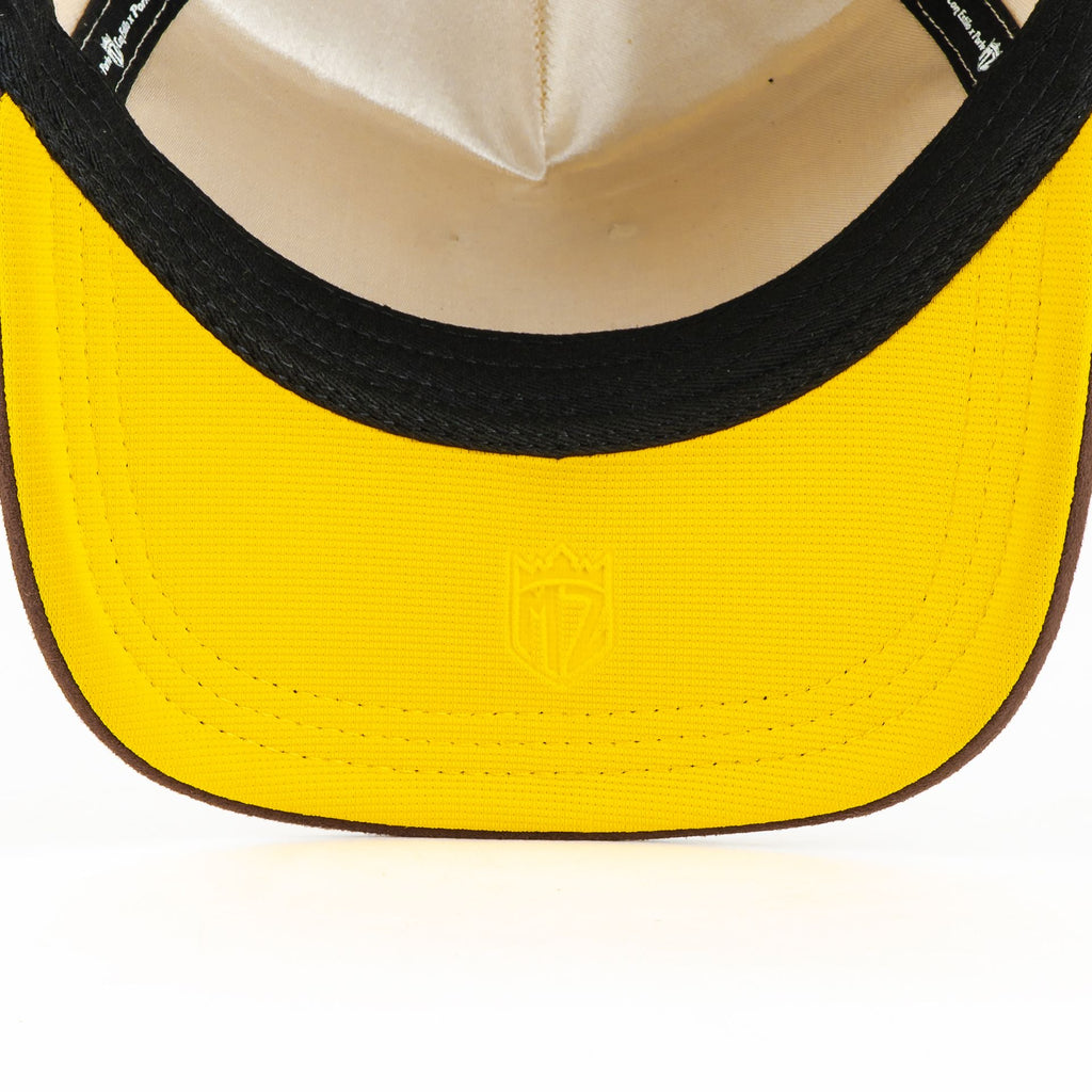 Gorra Mz Hats MAKING SD BEIGE/BROWN VISOR SUEDE | Snapback Visera Semicurva