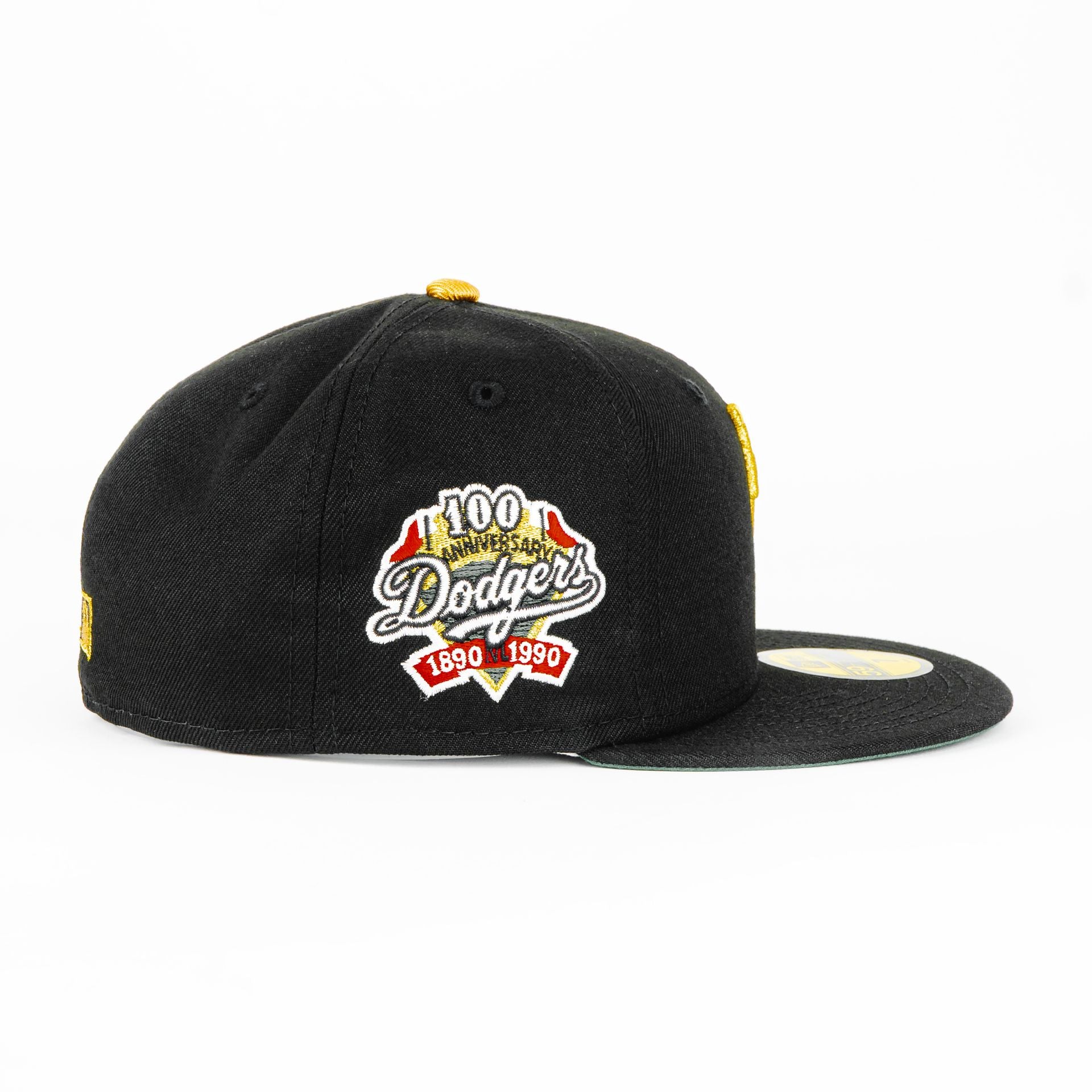 Gorra New Era DODGERS 100TH BLK/GOLD | CERRADA Visera Plana