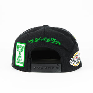 Gorra Mitchell&Ness CELTICS MY TOWNS BLACK | Snapback Visera Plana