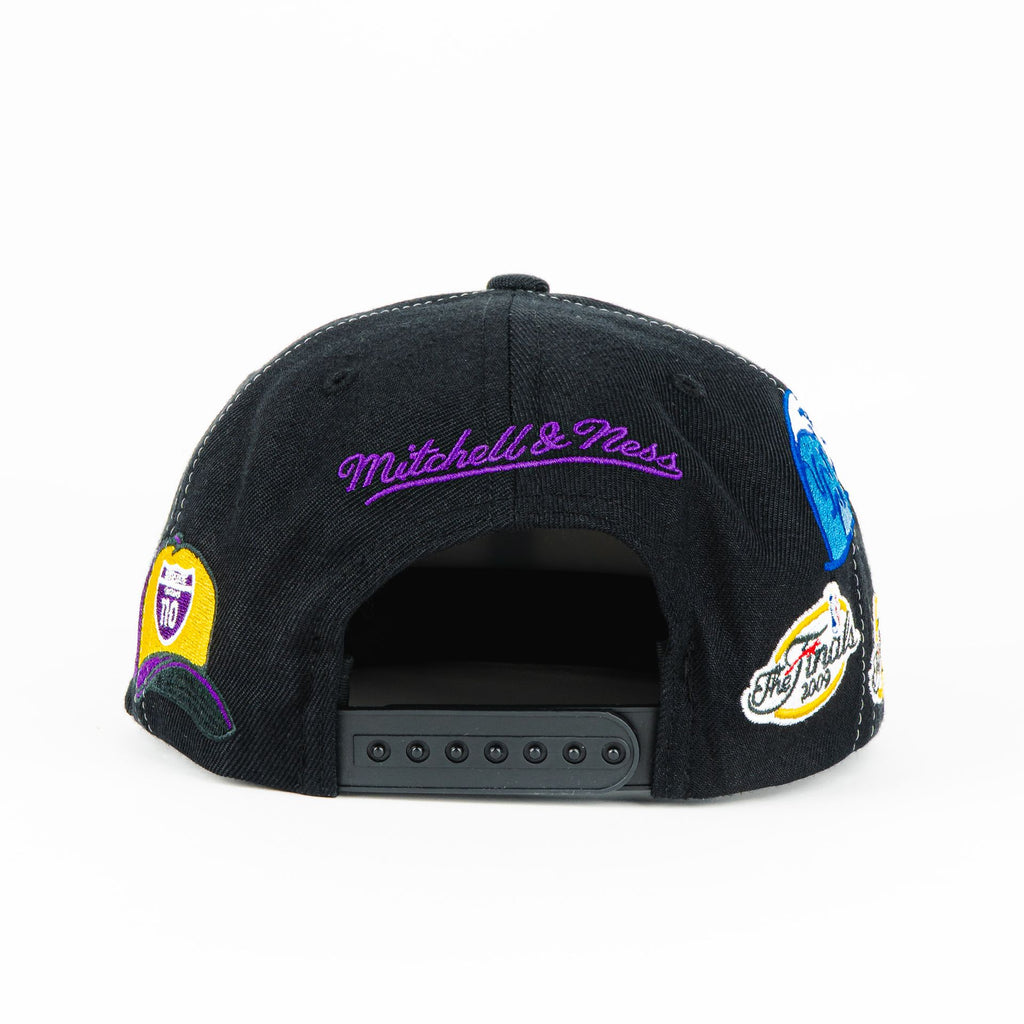 Gorra Mitchell&Ness LAKERS MY TOWNS BLACK | Snapback Visera Plana