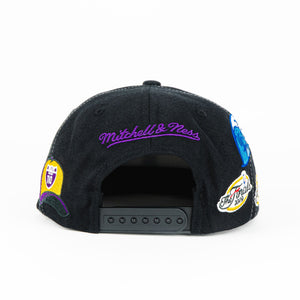 Gorra Mitchell&Ness LAKERS MY TOWNS BLACK | Snapback Visera Plana