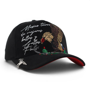 GORRA 5.7 MEXICO ROOSTER BLK SUEDE