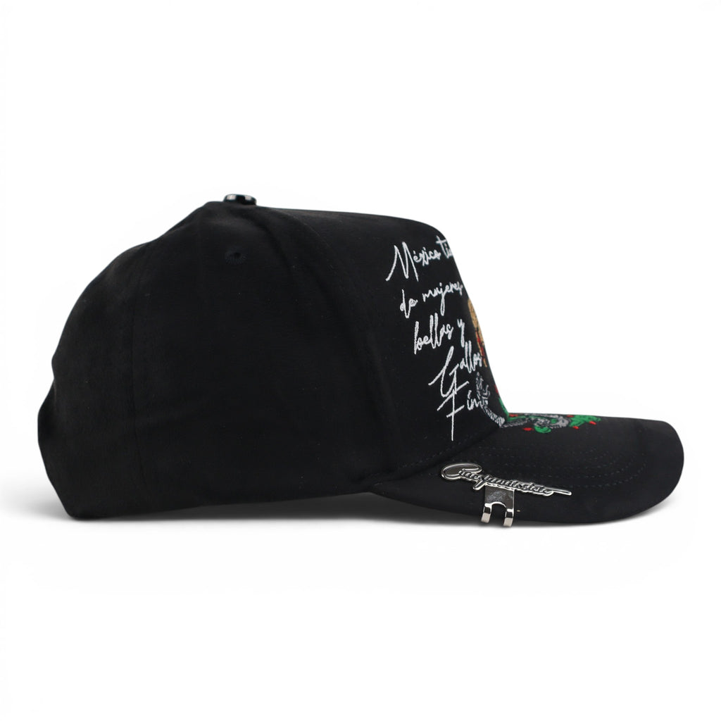 GORRA 5.7 MEXICO ROOSTER BLK SUEDE