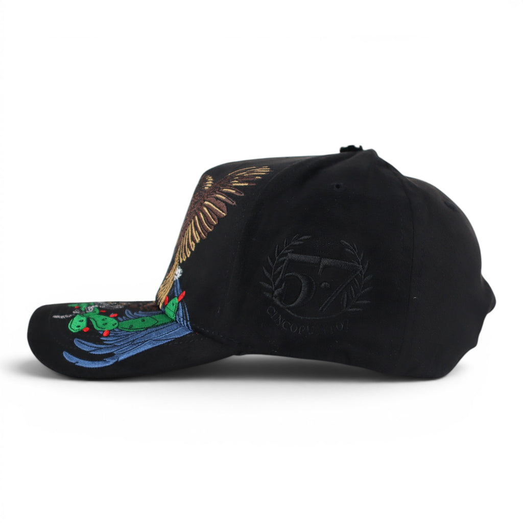 GORRA 5.7 MEXICO ROOSTER BLK SUEDE