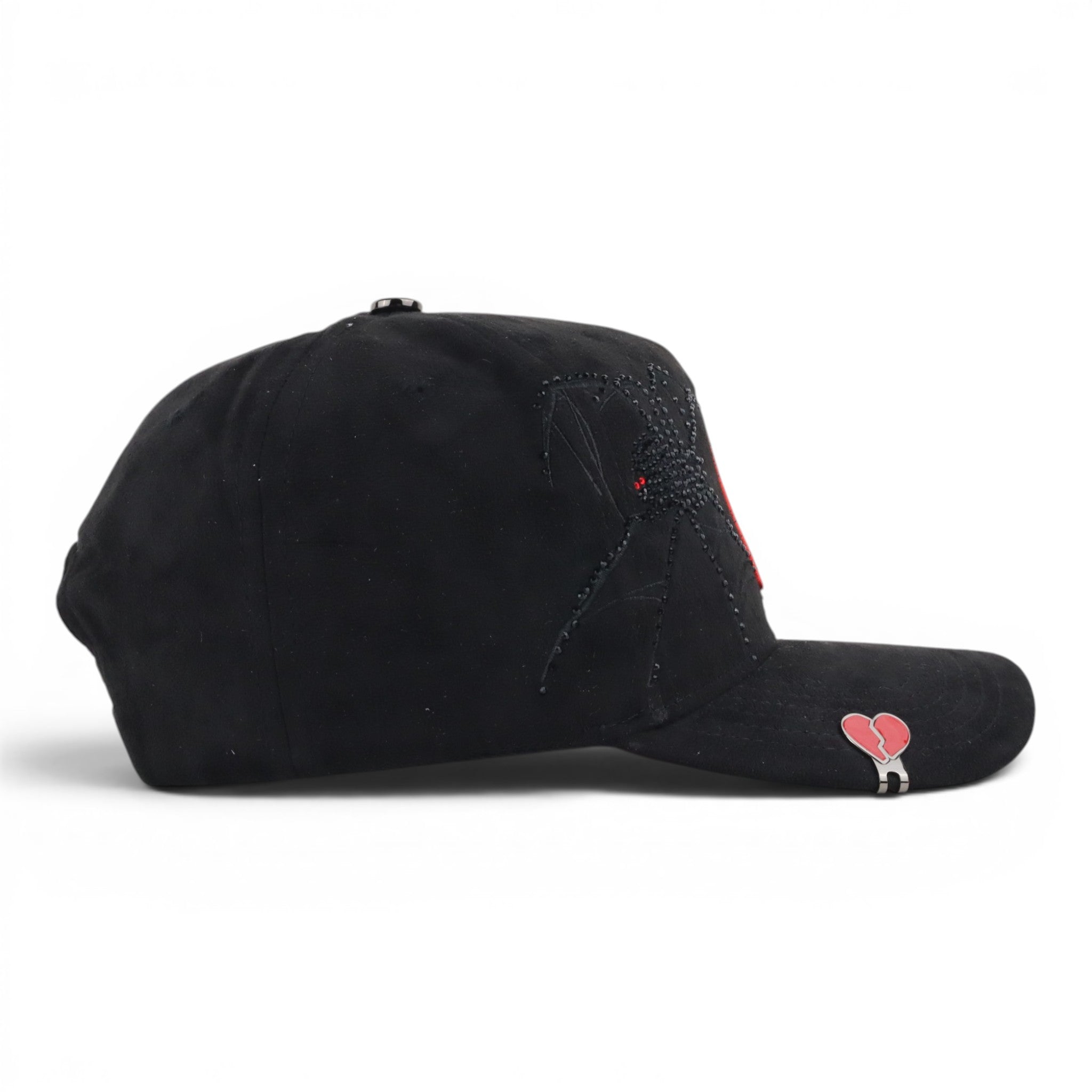 TWO SPIDER BROKEN HEART BLK