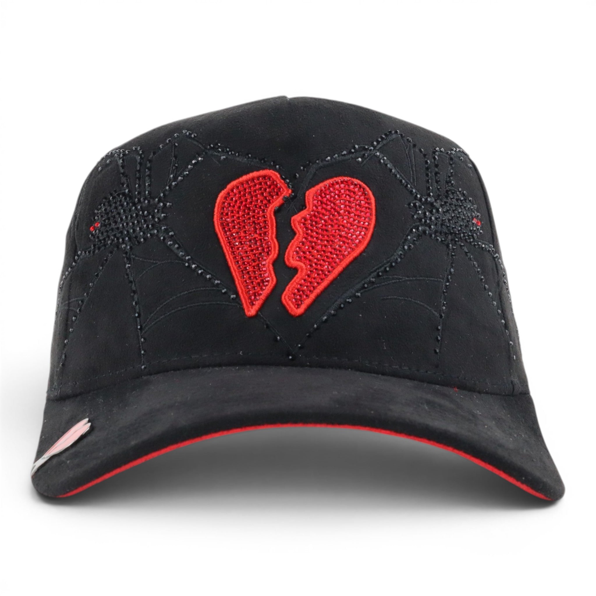 TWO SPIDER BROKEN HEART BLK