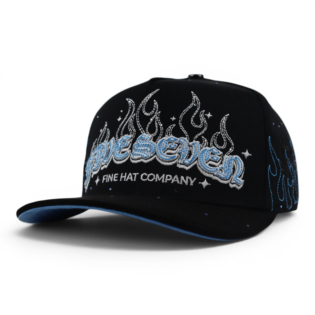 GORRA 5.7 FLAMES STARS BLUE