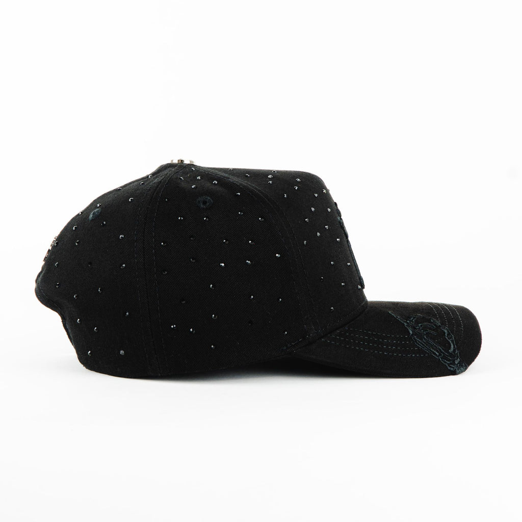 Gorra Ace Hats NY BONE ALL BLACK | Snapback Visera Semicurva