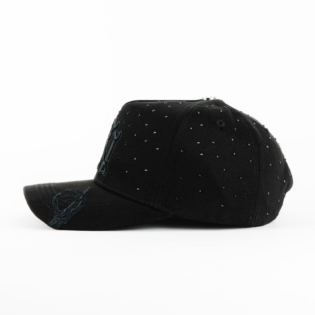 Gorra Ace Hats NY BONE ALL BLACK | Snapback Visera Semicurva