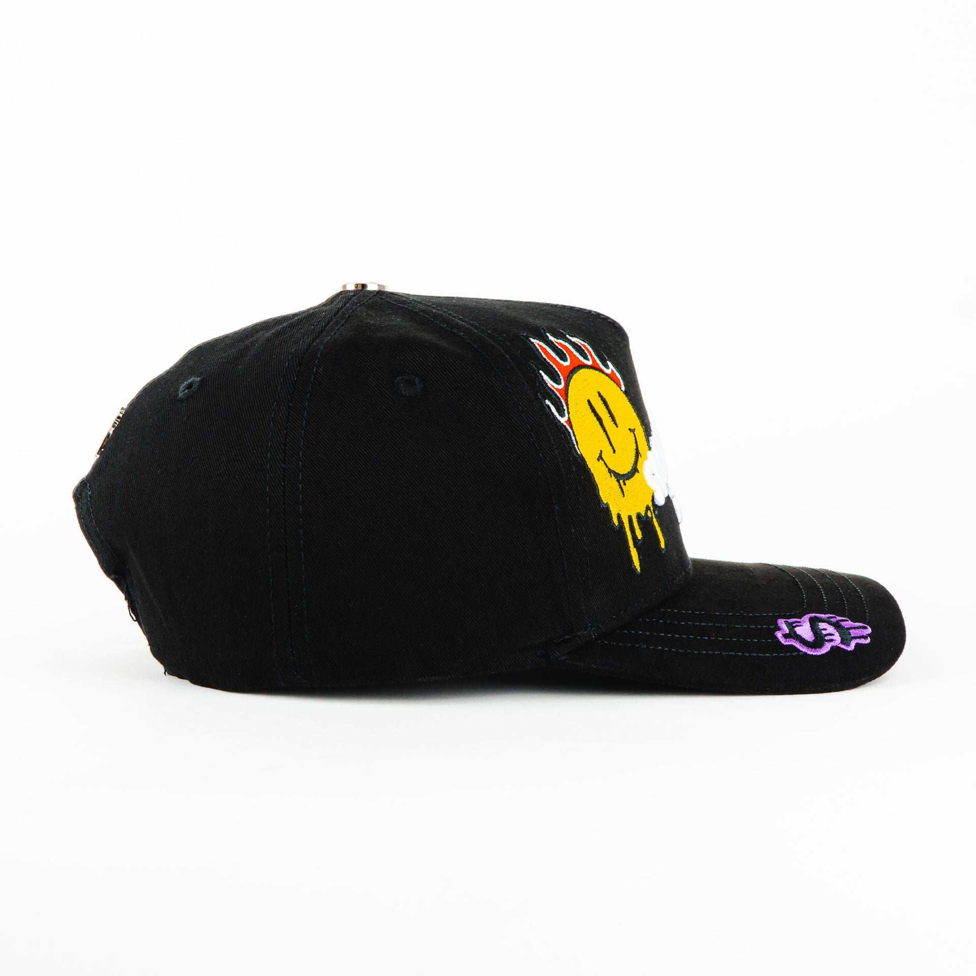 Gorra Ace Hats SMILE BLACK | Snapback Visera Semicurva