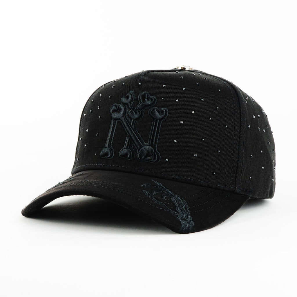 Gorra Ace Hats NY BONE ALL BLACK | Snapback Visera Semicurva