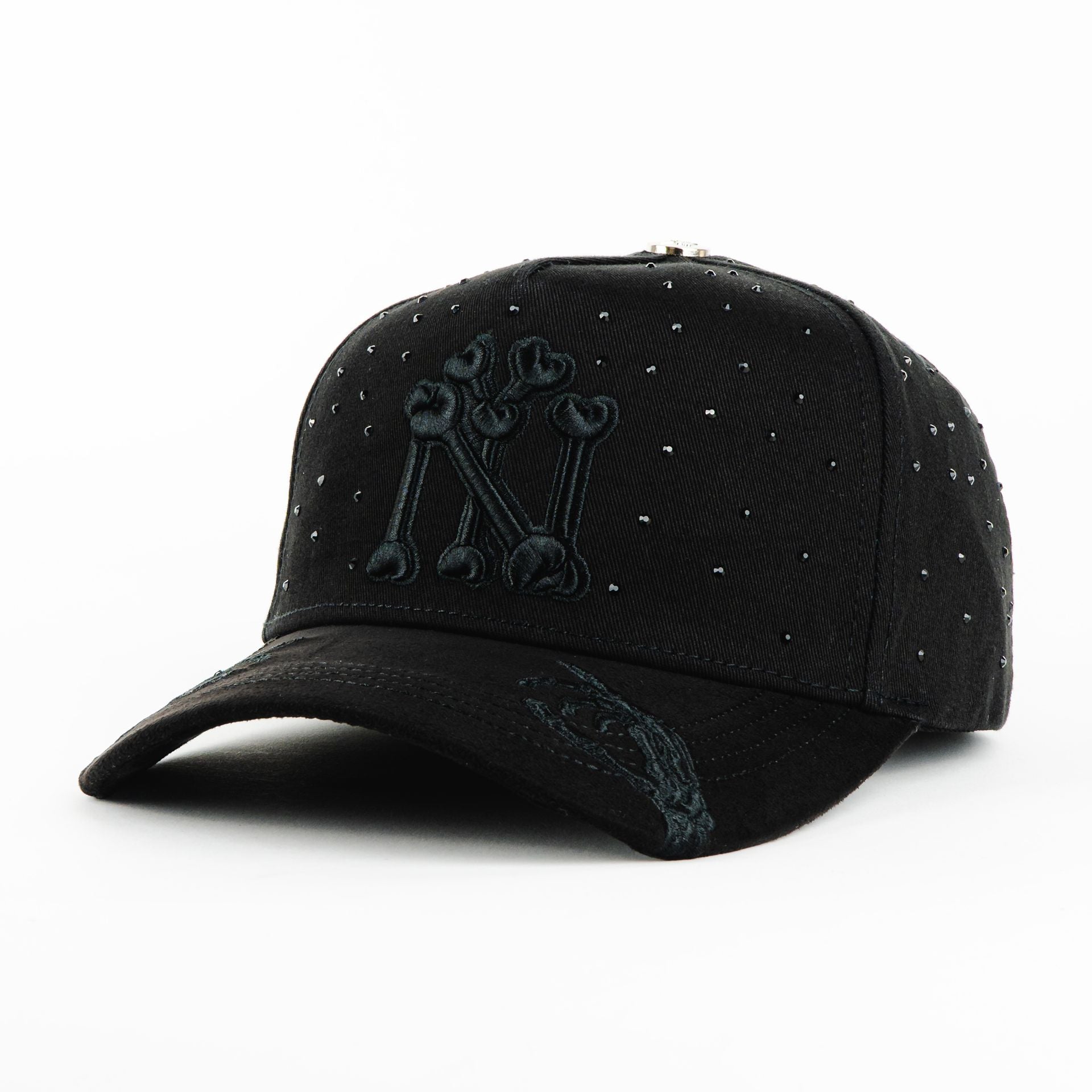 Gorra Ace Hats NY BONE ALL BLACK | Snapback Visera Semicurva