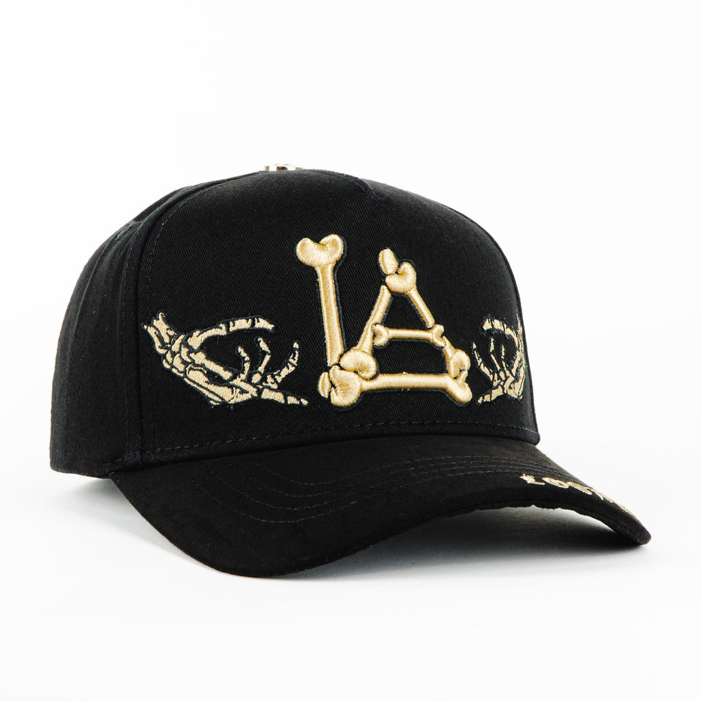 Gorra Ace Hats LA BONE BLACK | Snapback Visera Semicurva