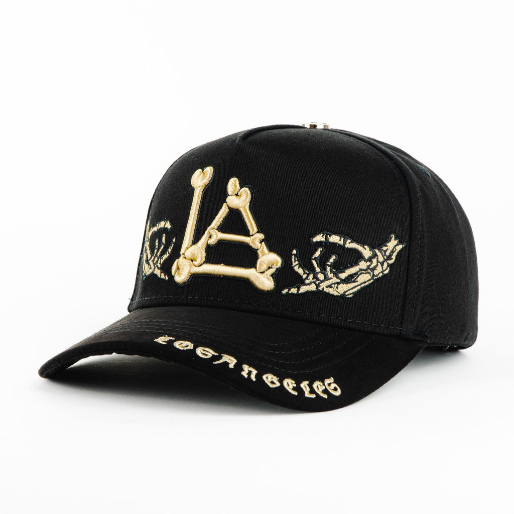 Gorra Ace Hats LA BONE BLACK | Snapback Visera Semicurva
