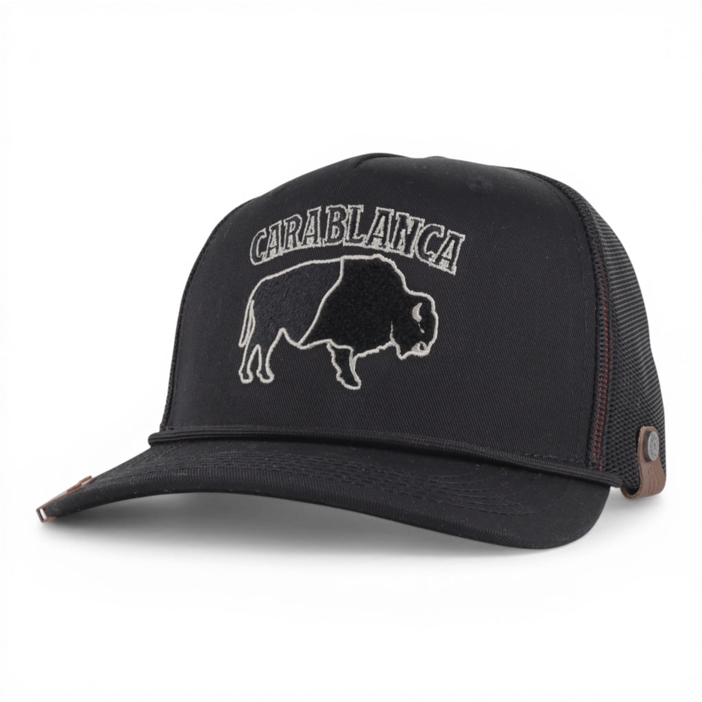 GORRA CARA BLANCA SMOOTH BEFFALO BLACK