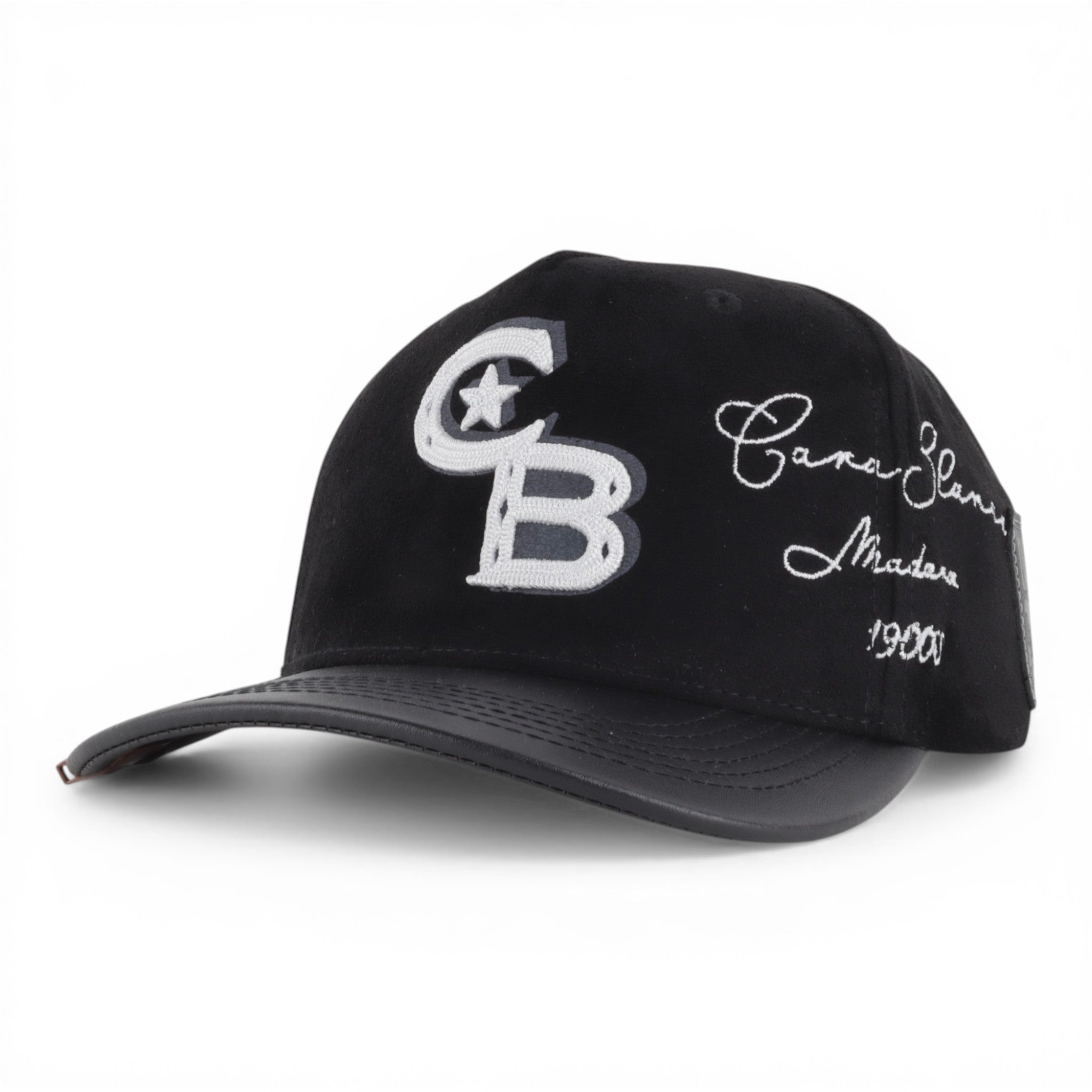 GORRA CARA BLANCA BUCKLE CROWN BLACK