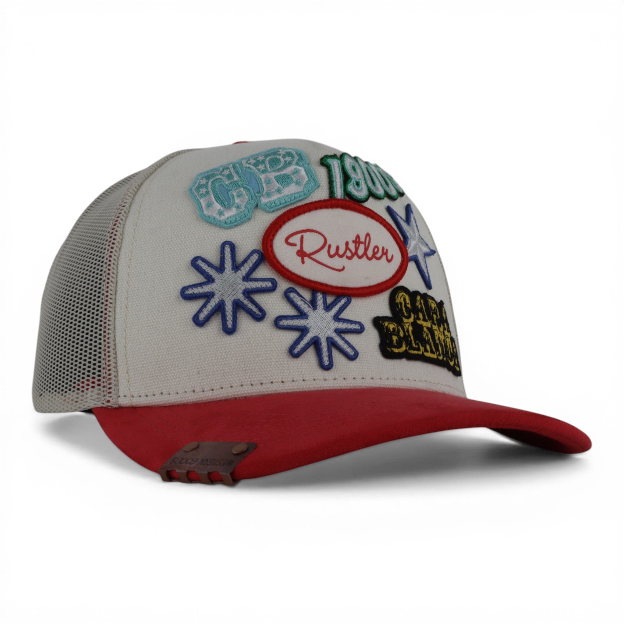 GORRA CARA BLANCA STUNT MANBULLET CREAM/RED
