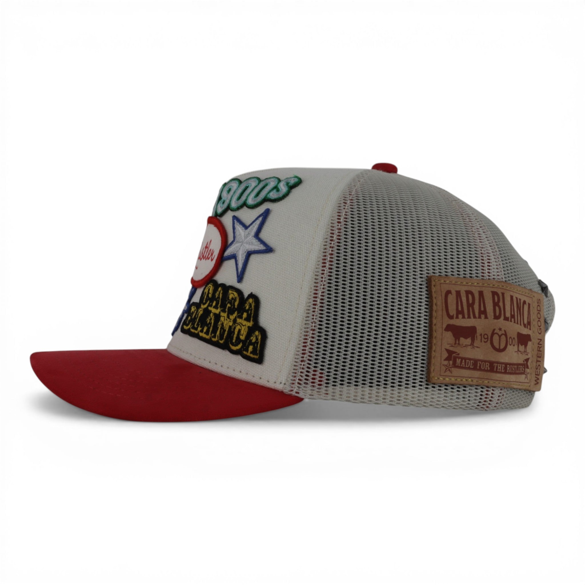 GORRA CARA BLANCA STUNT MANBULLET CREAM/RED