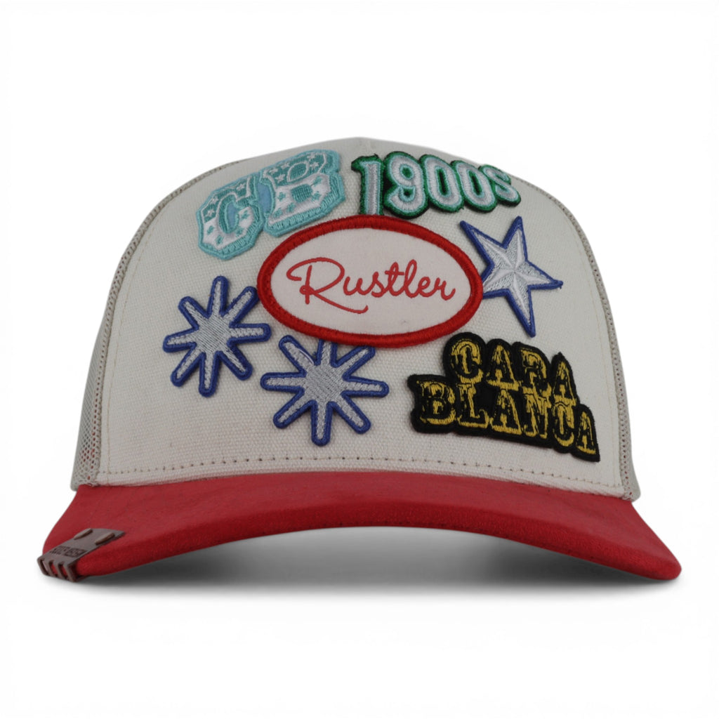 GORRA CARA BLANCA STUNT MANBULLET CREAM/RED