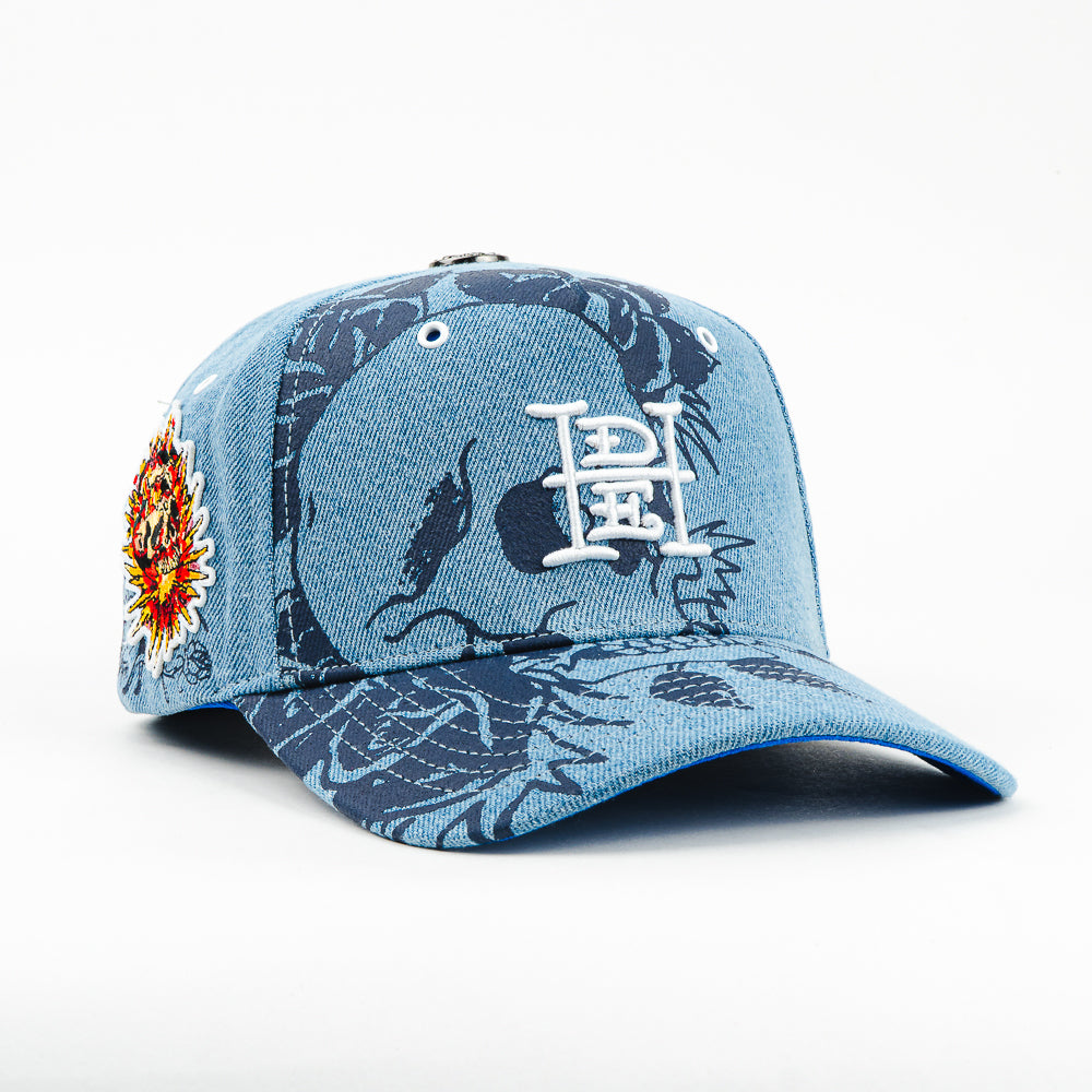 GORRA ED HARDY SKULL FIRE AND POCKET BLUE OSFA