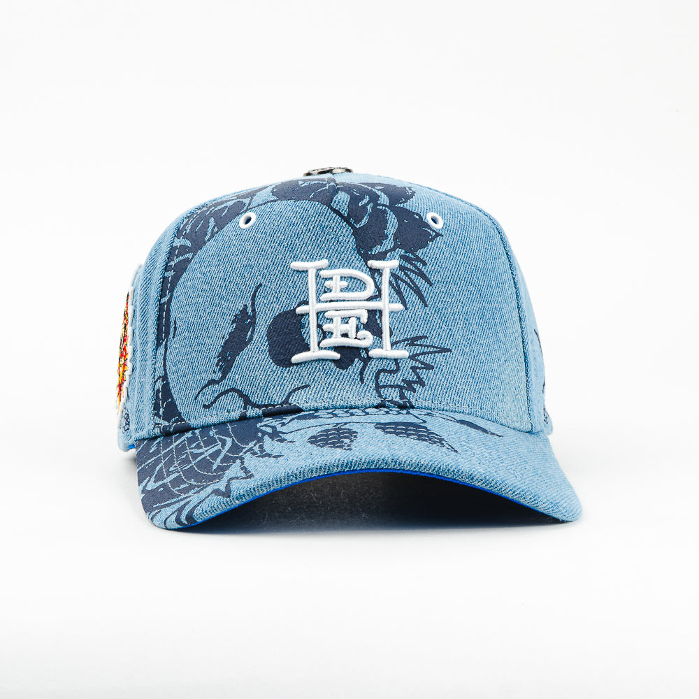 GORRA ED HARDY SKULL FIRE AND POCKET BLUE OSFA