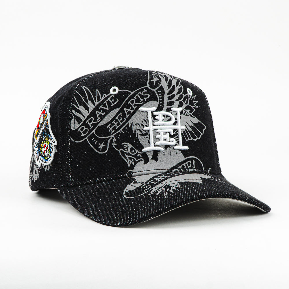 GORRA ED HARDY ED BRAVE HEARTS STAY TRUE BLACK