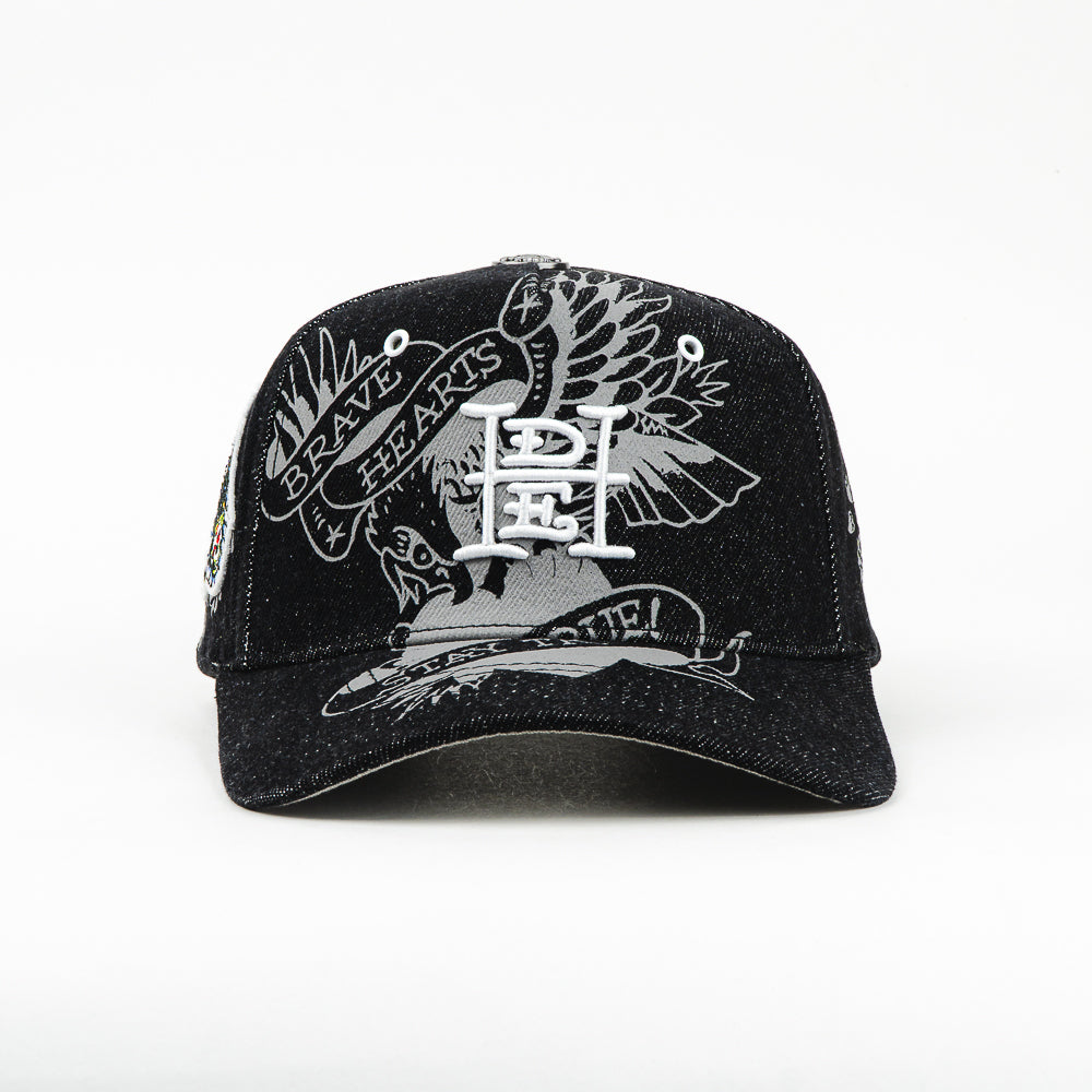 GORRA ED HARDY ED BRAVE HEARTS STAY TRUE BLACK