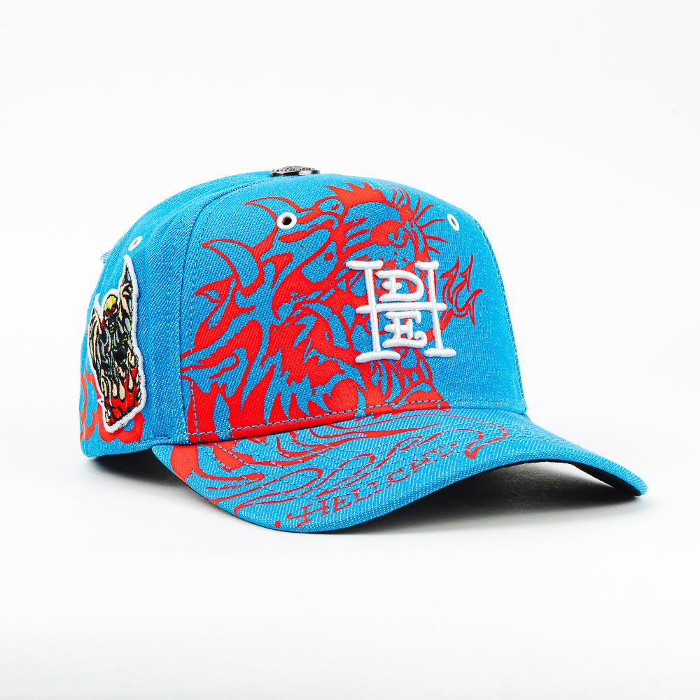GORRA ED HARDY ED HELLCAT BLUE