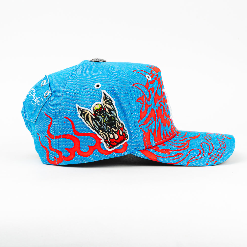 GORRA ED HARDY ED HELLCAT BLUE