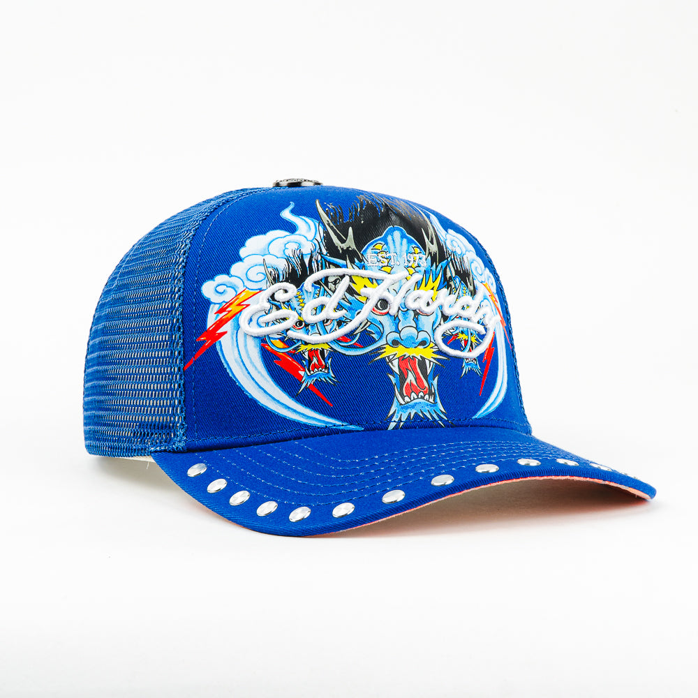GORRA ED HARDY EDTRI DRAGON MESH BLUE