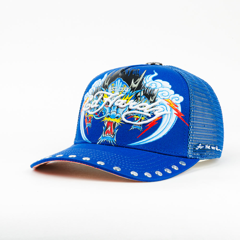GORRA ED HARDY EDTRI DRAGON MESH BLUE