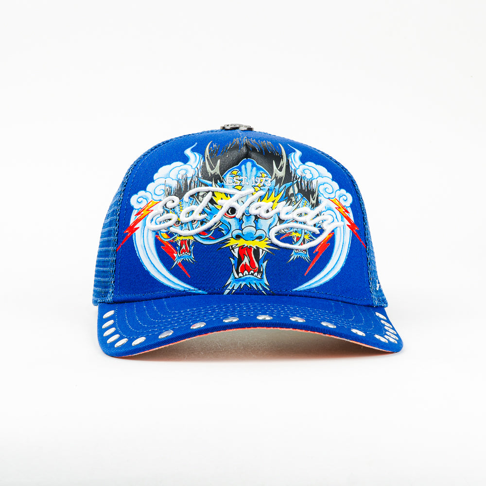 GORRA ED HARDY EDTRI DRAGON MESH BLUE