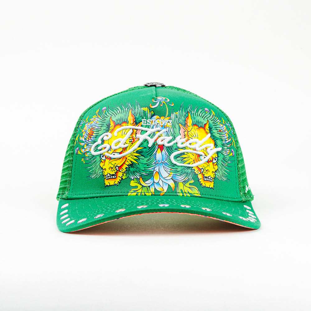 GORRA ED HARDY FOR THE WORLD 2 HEAD MESH GREEN